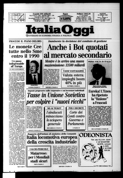 Italia oggi : quotidiano di economia finanza e politica